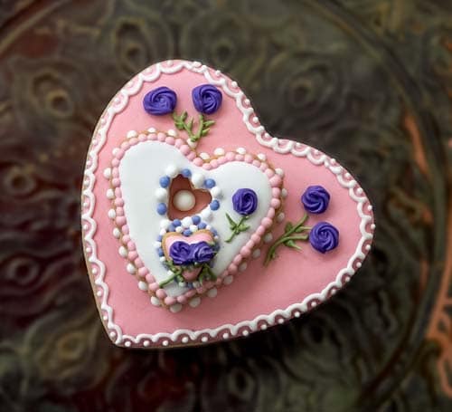 Custom Valentine Cookie with flowers-Ten Sleep, WY
